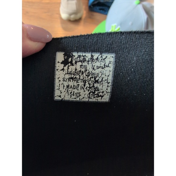 Lauren Ralph Lauren Bethania Rain Welly Rubber Boots Black White Plaid 10 - Picture 6 of 7